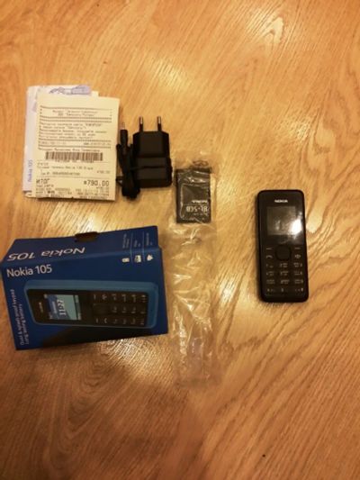 Лот: 7886403. Фото: 1. Продам телефон Nokia 105, black... Кнопочные мобильные телефоны
