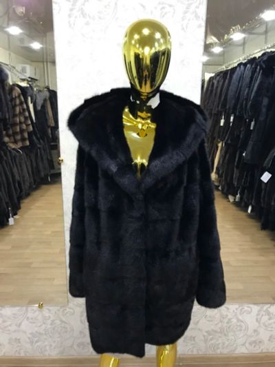 Лот: 11793645. Фото: 1. Шубка из Норки, чёрный бриллиант... Верхняя одежда