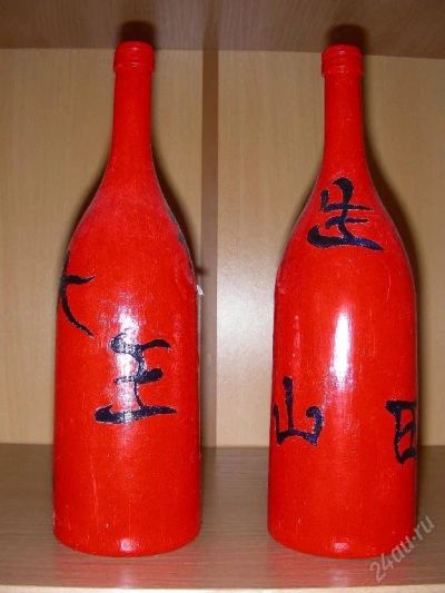 Лот: 117448. Фото: 1. бутылки декоративные в японском... Мозаика, фреска