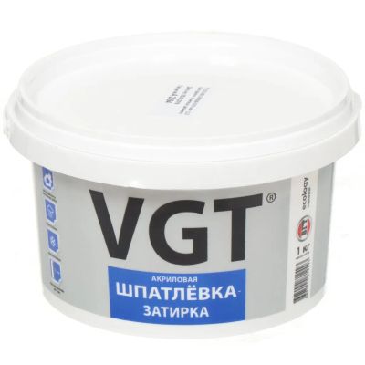 Лот: 24078208. Фото: 1. Шпатлевка VGT, акриловая, 1 кг. Смеси, шпатлевки, цемент