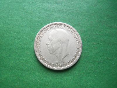 Лот: 23231615. Фото: 1. Швеция 1 крона 1949 г. серебро... Европа