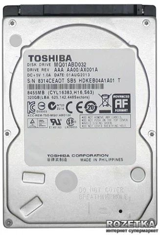 Лот: 7462248. Фото: 1. toshiba mq01abd032. Жёсткие диски