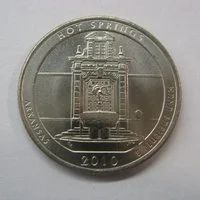 Лот: 18360519. Фото: 1. США, 25 центов 2010 года. парк... Америка
