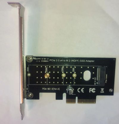 Лот: 18040879. Фото: 1. Адаптер M.2 NVMe SSD (M Key) в... Платы расширения, контроллеры, доп. порты