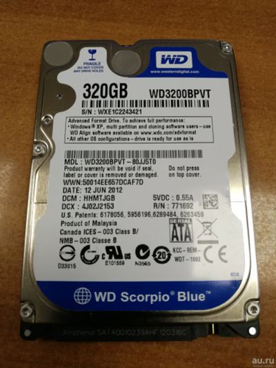 Лот: 13409896. Фото: 1. Ноутбучный жесткий диск HDD WD... Жёсткие диски (HDD)