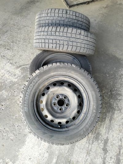 Лот: 20355830. Фото: 1. Колёса r15 5x100 Hankook зимние. Шины