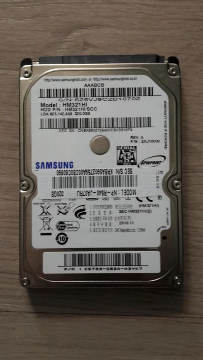 Лот: 8158325. Фото: 1. Жесткий диск 2.5" Samsung hm321hi... Жёсткие диски (HDD)