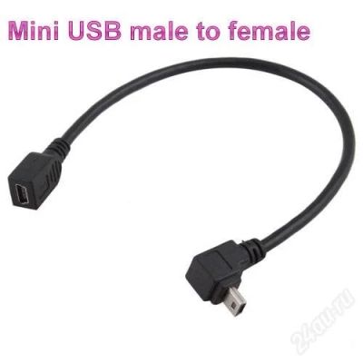 Лот: 2929971. Фото: 1. Mini USB 2.0 Female to Mini USB... Дата-кабели, переходники
