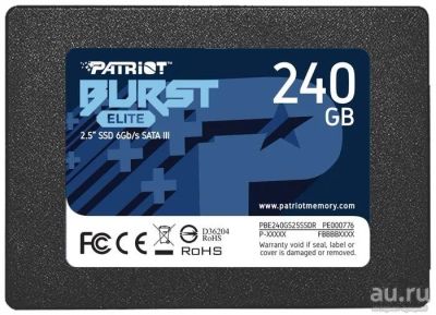 Лот: 18379113. Фото: 1. SSD SATA 240Gb 2.5" Patriot Burst... SSD-накопители