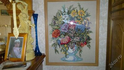 Лот: 1632587. Фото: 1. вышивка "букет". Произведения