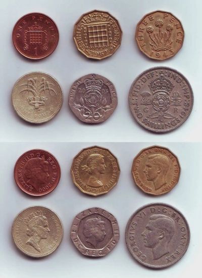 Лот: 11047808. Фото: 1. Монеты - Англия (6 шт.). Великобритания и острова