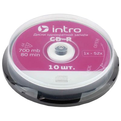 Лот: 24548674. Фото: 1. CD-R диски Intro 52X 700MB Cakebox... CD, DVD, BluRay