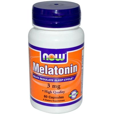 Лот: 10402964. Фото: 1. Now Foods Melatonin 3 мг 60 кап... Спортивное питание, витамины