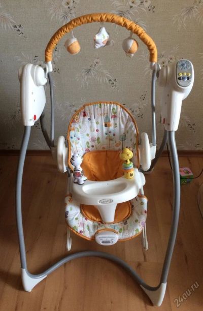 Лот: 5825183. Фото: 1. Качеля Graco swing n bounce. Ходунки, прыгунки, качели