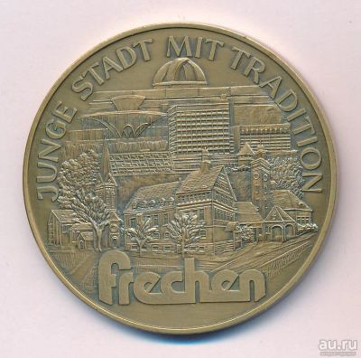 Лот: 9670120. Фото: 1. Германия 1977 медаль город Фрехен... Памятные медали