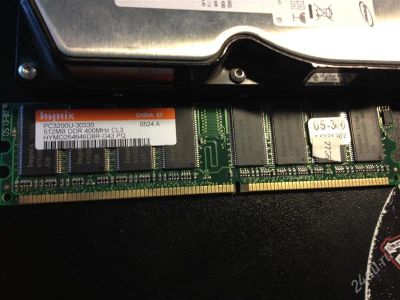 Лот: 2515238. Фото: 1. ОЗУ Hynix 512MB DDR1 400MHz. Оперативная память