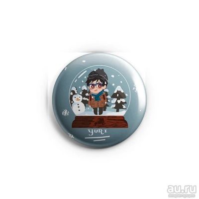 Лот: 10244686. Фото: 1. Значок Yuri!!! on Ice Юрий на... Сувенирные