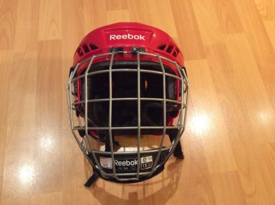 Лот: 6733667. Фото: 1. Шлем каска для хоккея красный. Шлемы