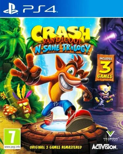 Лот: 14959237. Фото: 1. Crash Bandicoot Trilogy PS4. Игры для консолей