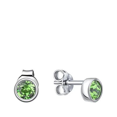 Лот: 23892915. Фото: 1. Серебряные серьги кристаллами... Серьги, каффы