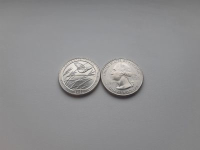 Лот: 16983559. Фото: 1. США 25 центов 2020 г Национальный... Америка