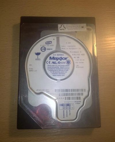 Лот: 10638968. Фото: 1. Жесткий диск maxtor 40 GB. Жёсткие диски