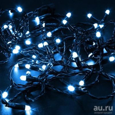 Лот: 14903311. Фото: 1. Уличная гирлянда "Нить" 100LED... Гирлянды, шарики, новогодние аксессуары