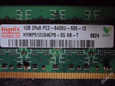Лот: 2155719. Фото: 1. 2*Hynix 1gb 2rx8 pc2-6400u-555-12. Оперативная память
