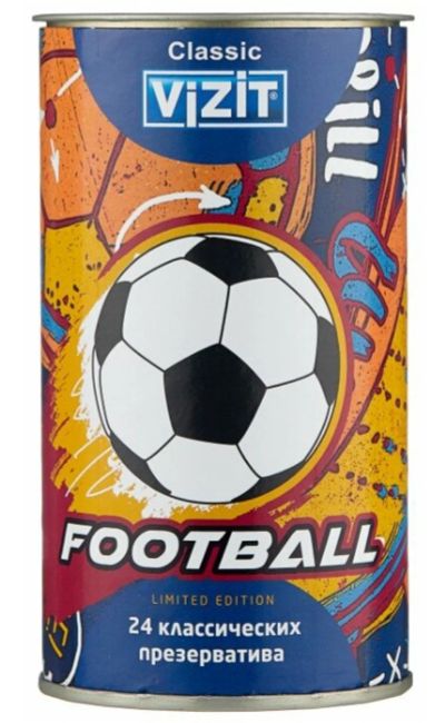 Лот: 17137575. Фото: 1. Презервативы в баночке VIZIT football. Презервативы