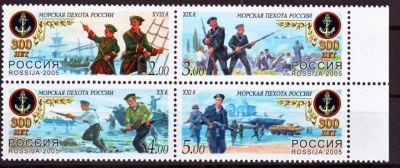 Лот: 10026287. Фото: 1. Марки России 2005г MNH "300 лет... Марки