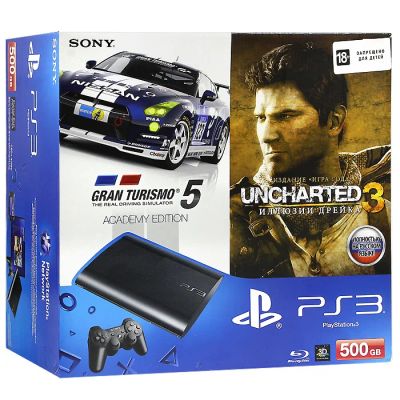 Лот: 3419452. Фото: 1. Продам! Ps3 super slim 500 г. Игровые приставки, консоли