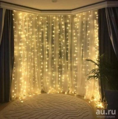 Лот: 18208371. Фото: 1. Штора 320LED тепл.белая, 3х2м... Гирлянды, шарики, новогодние аксессуары