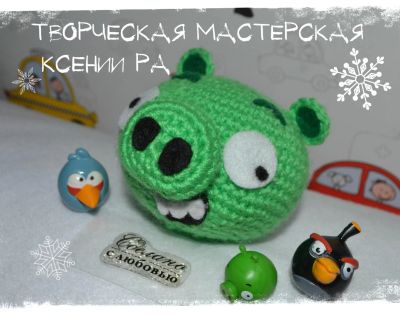 Лот: 6611443. Фото: 1. Игрушка Свин из Bad Piggies. Мягкие