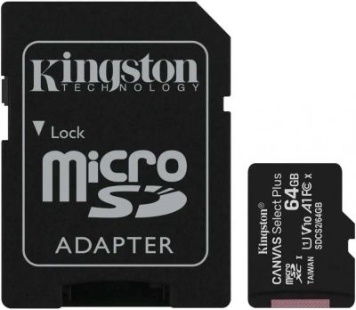 Лот: 25026713. Фото: 1. Карта памяти Kingston 64GB microSDHC... Карты памяти