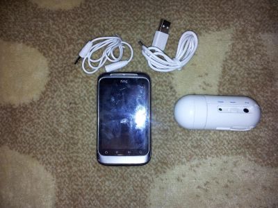 Лот: 3530461. Фото: 1. HTC Wildfire S + Портативная колонка... Смартфоны