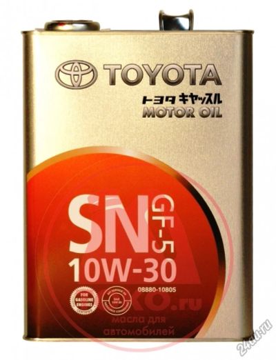 Лот: 6384602. Фото: 1. Toyota 10W-30 SN/GF-5 (Тойота... Масла, жидкости