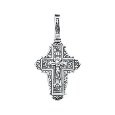Лот: 23891523. Фото: 1. Серебряный крест с чернением. Другое (ювелирные изделия, бижутерия, часы)