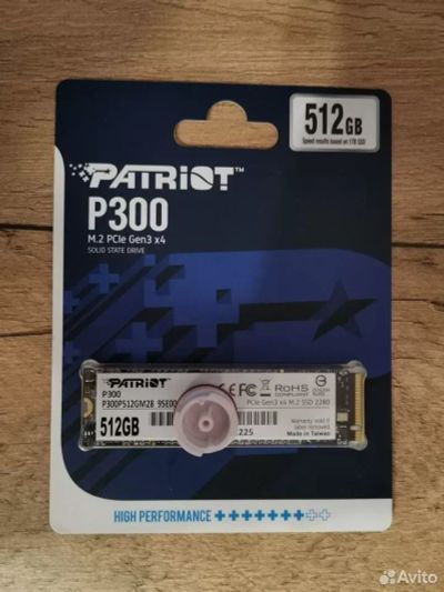 Лот: 19865867. Фото: 1. Ssd nvme Patriot p300 512gb новый... SSD-накопители