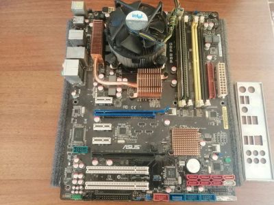 Лот: 17908350. Фото: 1. Asus P5Q PRO + Intel Core 2 Duo... Комплекты запчастей