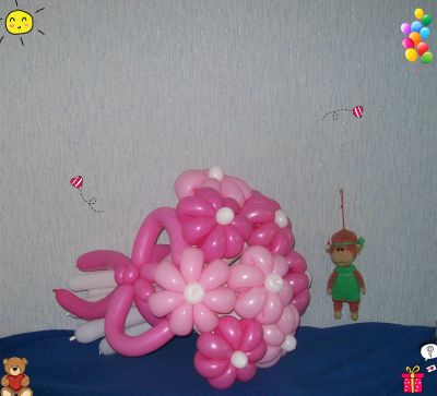 Лот: 4300734. Фото: 1. Цветы из воздушных шаров. Фигуры... Воздушные шары