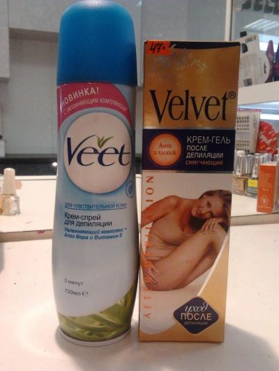 Лот: 4562021. Фото: 1. Крем-спрей для депиляции "Veet... Уход за телом