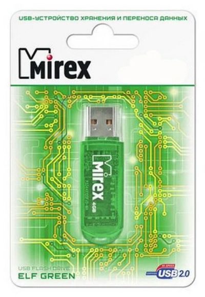 Лот: 16172780. Фото: 1. USB 8 Gb Mirex Elf green (Доставим... USB-флеш карты