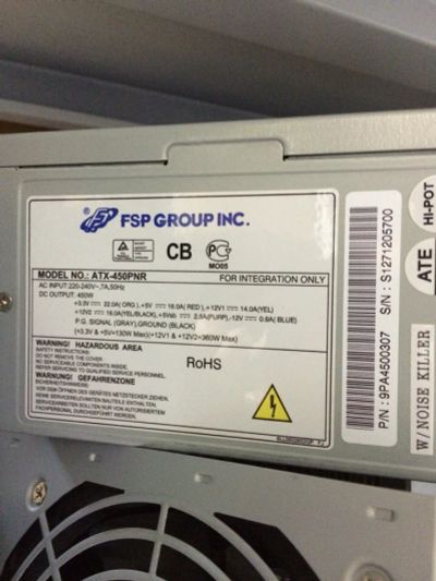 Лот: 7697566. Фото: 1. блок питания FSP 450W, есть много. Корпуса, блоки питания