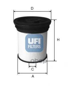 Лот: 21864006. Фото: 1. Фильтр Топливный UFI арт. 26.019... Топливная система