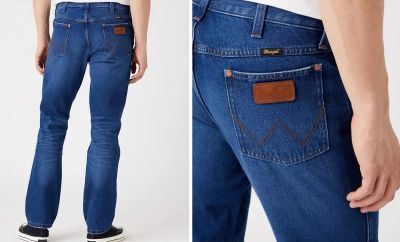 Лот: 21058200. Фото: 1. Джинсы прямые мужские Wrangler... Брюки, джинсы, шорты