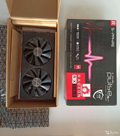 Лот: 17135702. Фото: 1. Видеокарта rx 580 sapphire pulse... Видеокарты