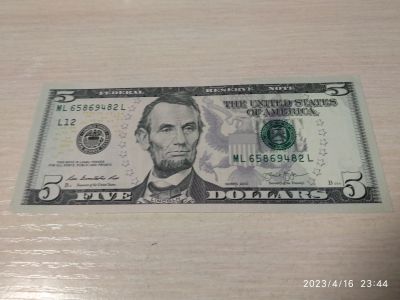 Лот: 20255724. Фото: 1. 5 долларов сша. Америка