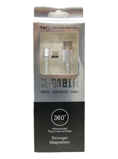 Лот: 17063063. Фото: 1. Магнитный кабель Micro-USB X-Cable... Дата-кабели, переходники