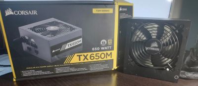 Лот: 14280033. Фото: 1. Блок питания Corsair TX650M (Gold... Корпуса, блоки питания