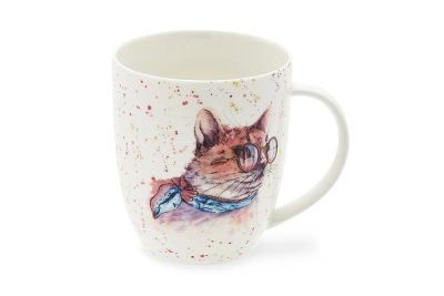 Лот: 23615587. Фото: 1. Кружка Hoff Cat in glasses. Кружки, стаканы, бокалы
